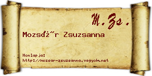 Mozsár Zsuzsanna névjegykártya